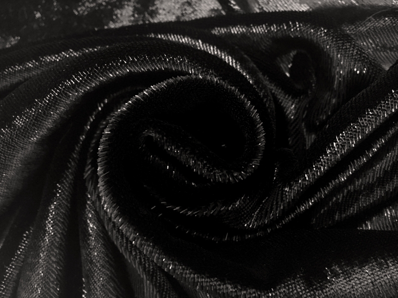 Soiree Velvet in Black | B&J Fabrics
