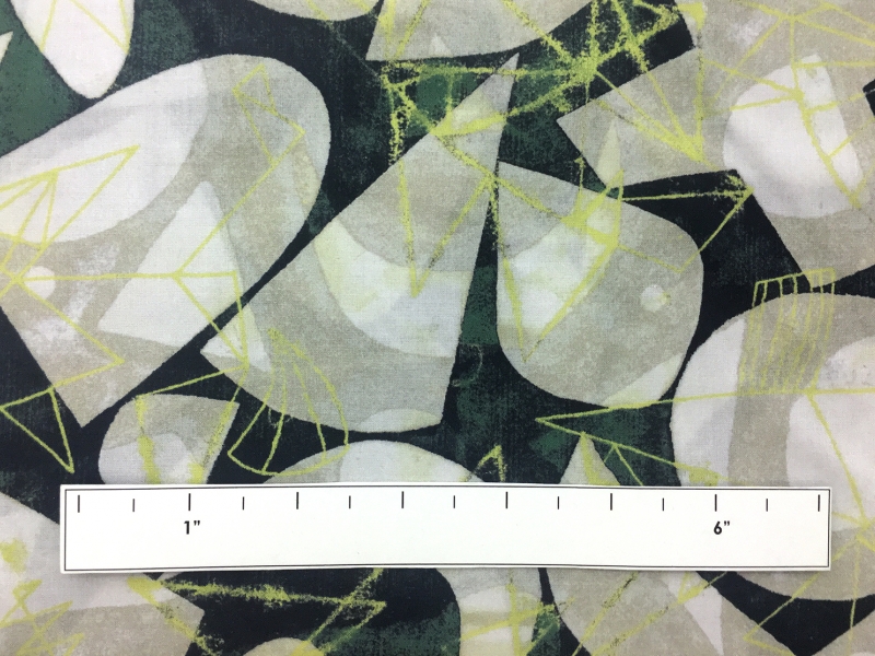 Cotton Broadcloth With Abstract Geometric Print | B&J Fabrics