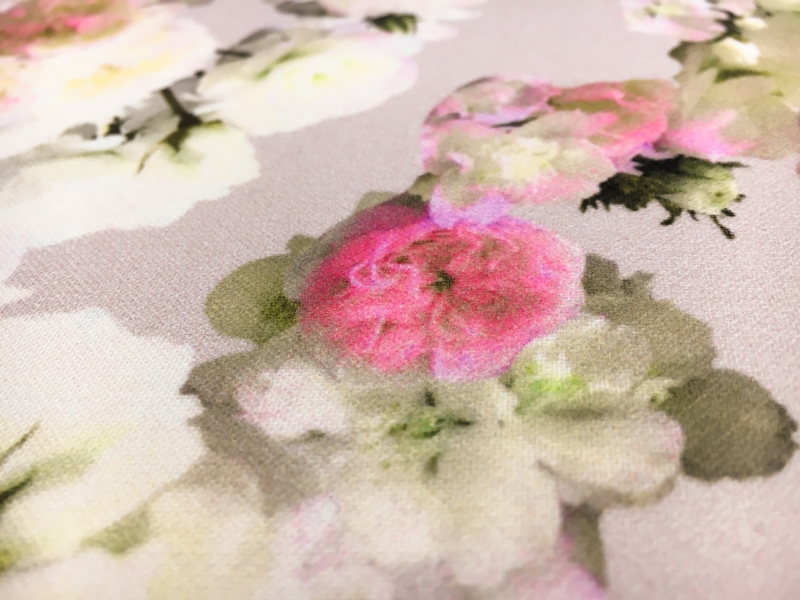 Printed Silk Gazar with Cascading Flowers2