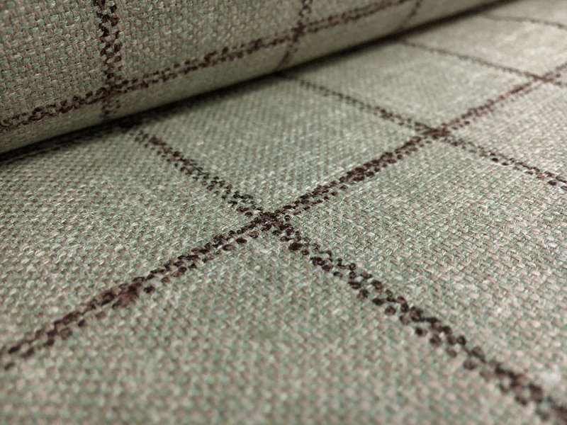 Italian Silk Linen Wool Blend Window Pane in Sage2