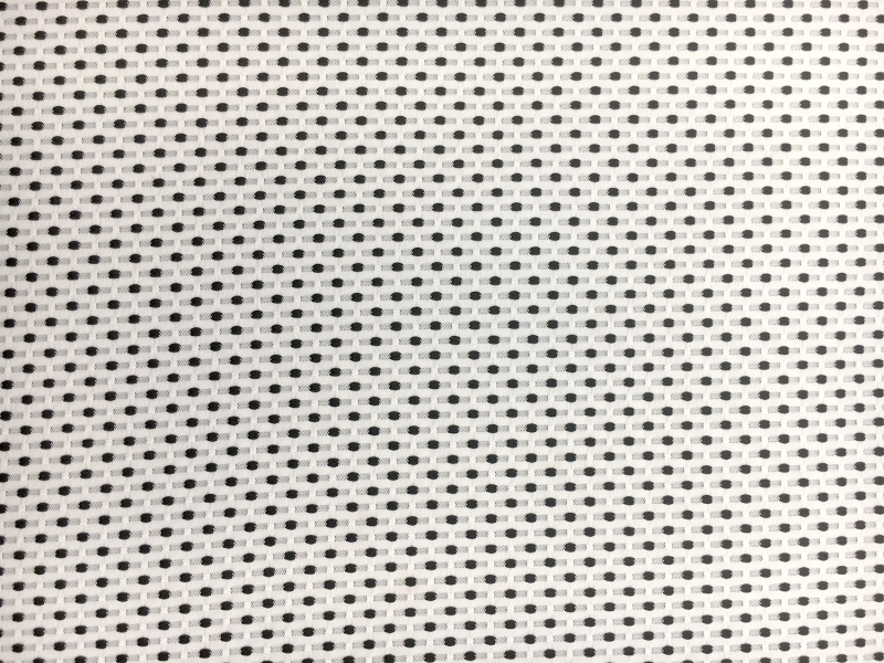 Polyester Swiss Dot Brocade with Black Dots1
