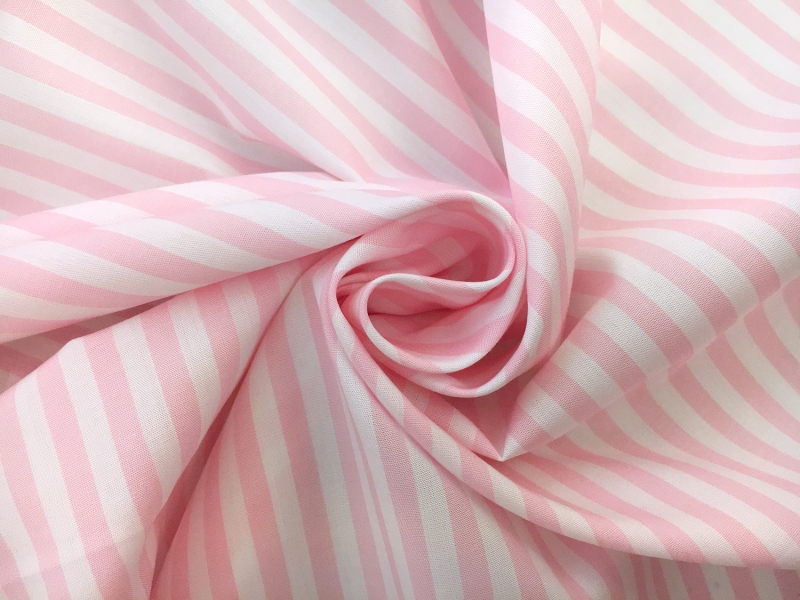 Pima Cotton Shirting Stripe in Pink1