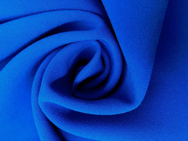 Stretch Polyester Crepe in Blue0