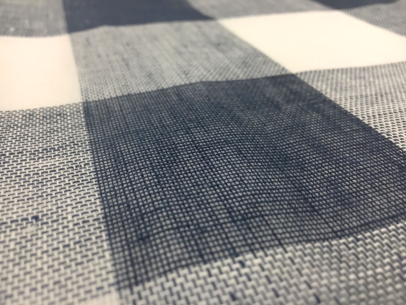 Linen Mesh Plaid in New Indigo and Ivory3