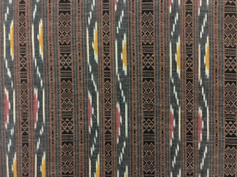 Cotton Ikat With Stripes0