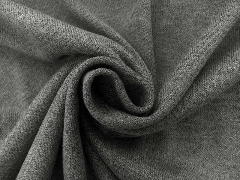Poly Viscose Blend Knit in Heather Grey