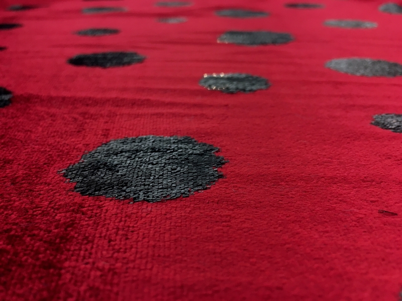 Silk and Lurex Panné Velvet with Dots2