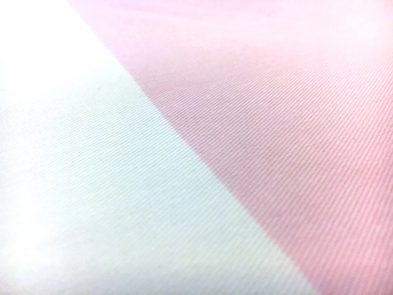 Upholstery Cotton Twill 6" Stripe in White and Pink2