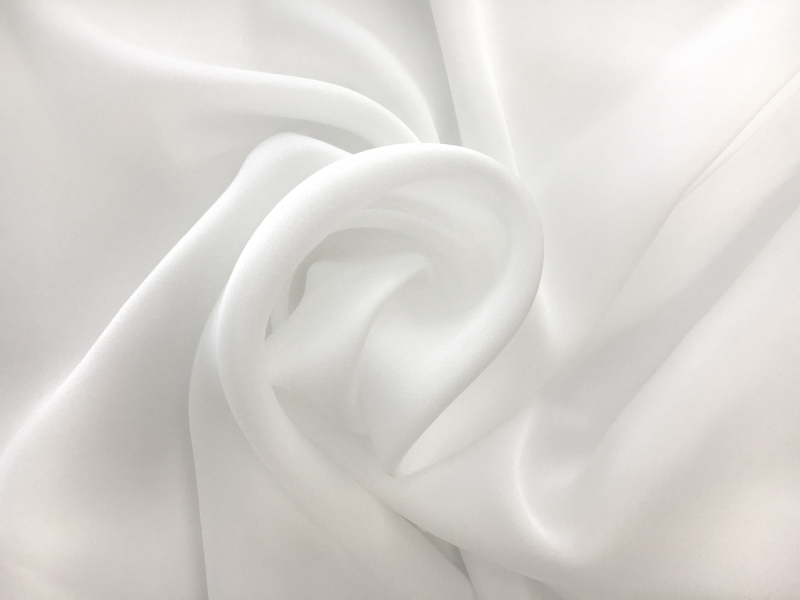 Japanese Polyester Charmeuse in White1