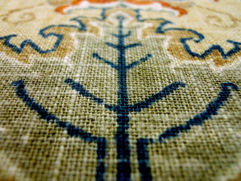 Linen Viscose Upholstery Ornamental Karma Print2