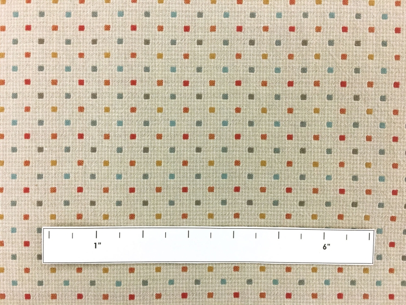 Japanese Cotton Woven Novelty With Little Multicolor Squares 1
