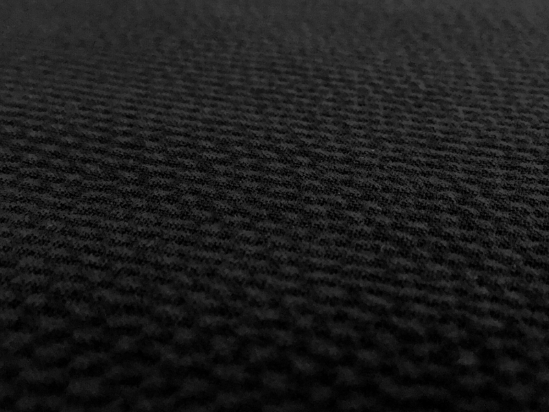 Italian Stretch Virgin Wool Seersucker Crepe in Black3