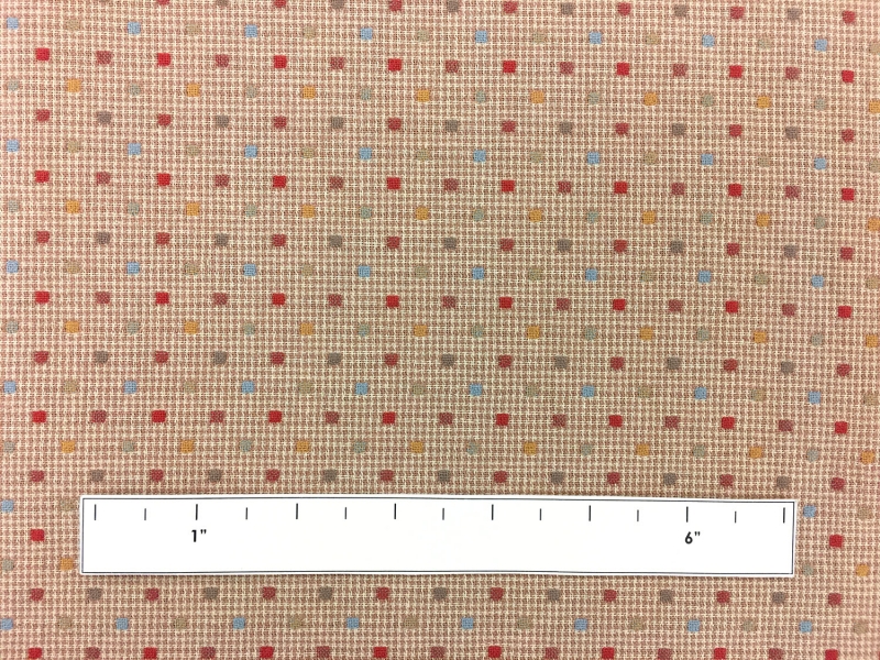 Japanese Cotton Woven Novelty With Little Multicolor Squares 1