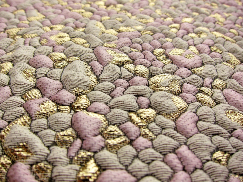 French Metallic Cloqué with a Pebble Texture1