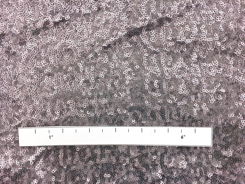 Mini Sequins on Stretch Tulle in "New" Pewter1