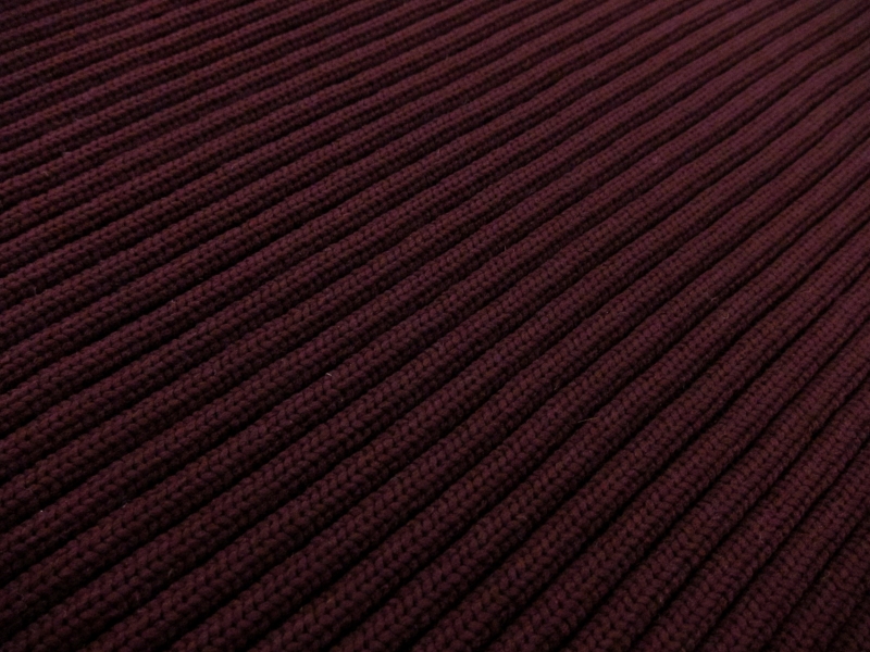 Nylon Rib Knit in Burgundy0