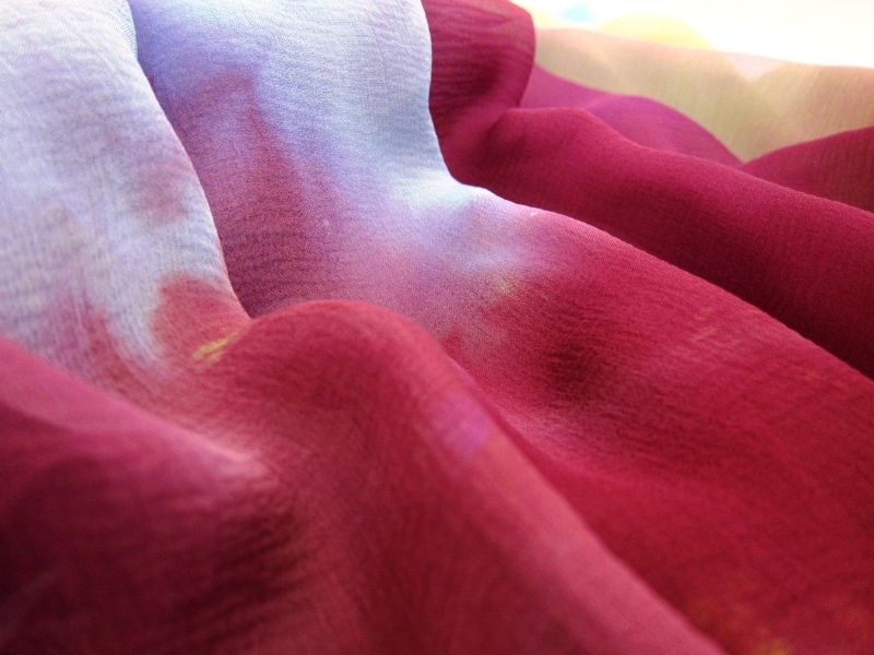 Tie Dye Ombré Silk Chiffon1