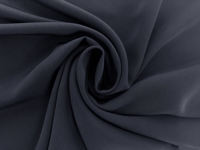 Polyester Powder Crepe De Chine in Navy1