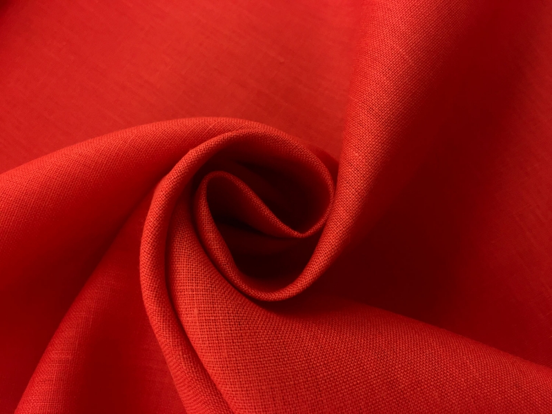 Italino Handkerchief Linen in Apple Red1