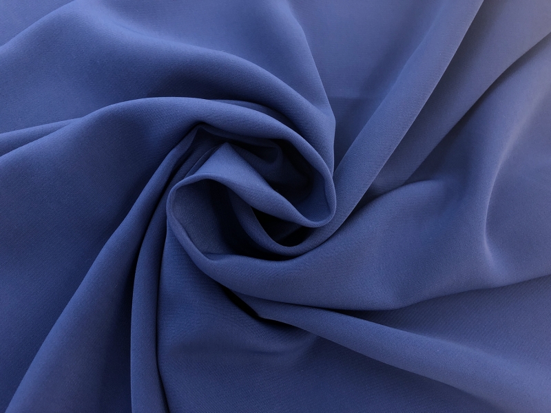 Polyester Powder Crepe De Chine in Space Cadet1
