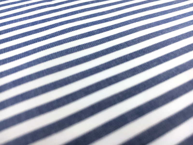 Pima Cotton Shirting Stripe in Indigo2
