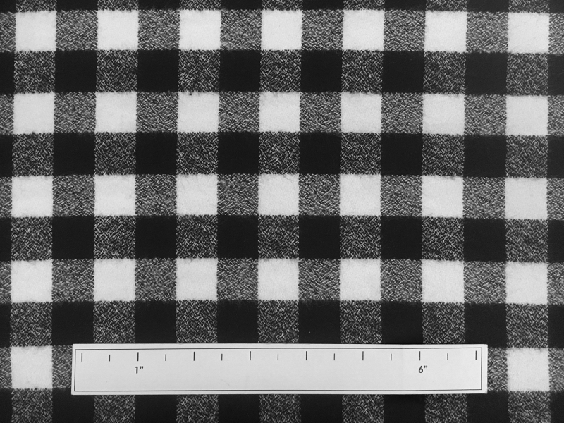 Cotton Mammoth Flannel Check in Black and White3