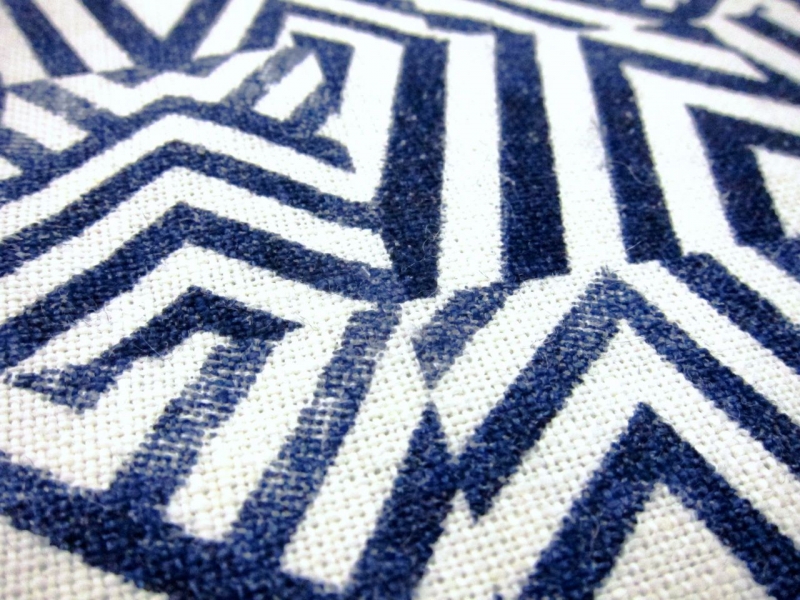 Linen Upholstery Geometric Deco Print2