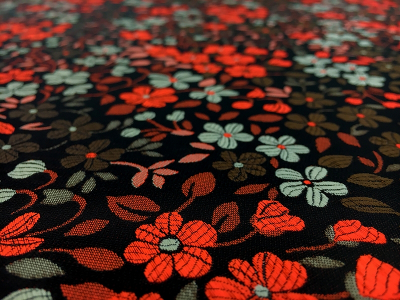 Polyester and Nylon Blend Floral Jacquard2