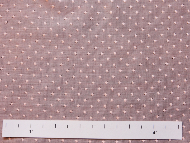 Cotton Embroidered Dots in Pink1