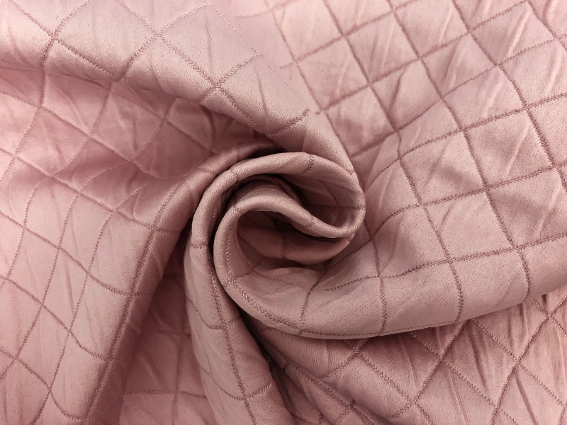 Diamond Quilted Woven Polyester in Blush1
