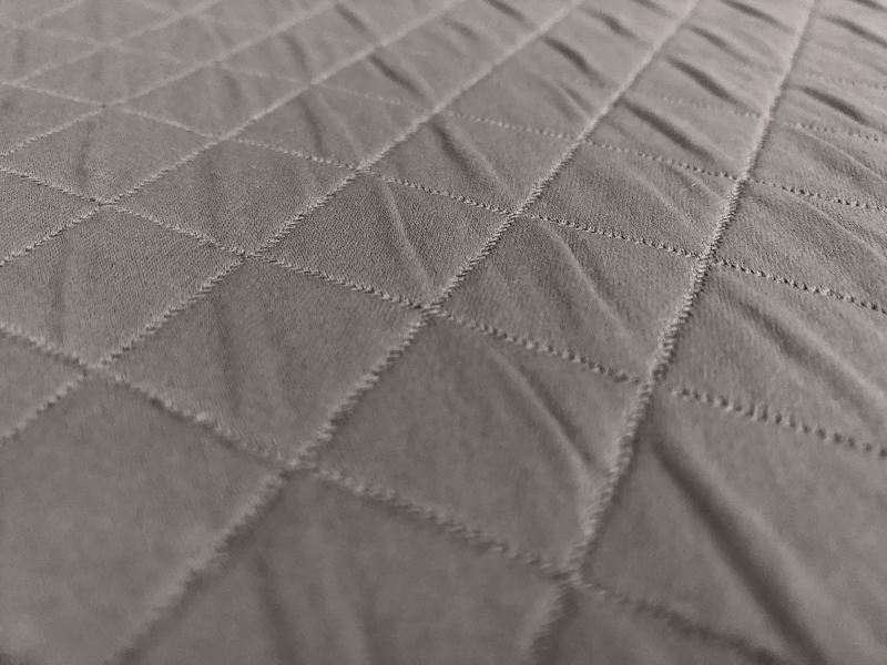 Diamond Quilted Woven Polyester in Graphite2
