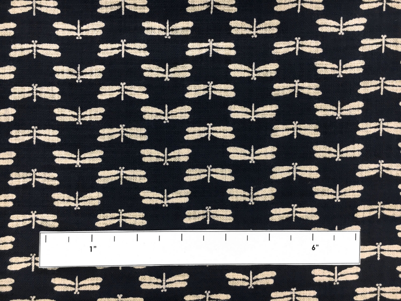 Japanese Textured Cotton With Dragonflies Repeat1