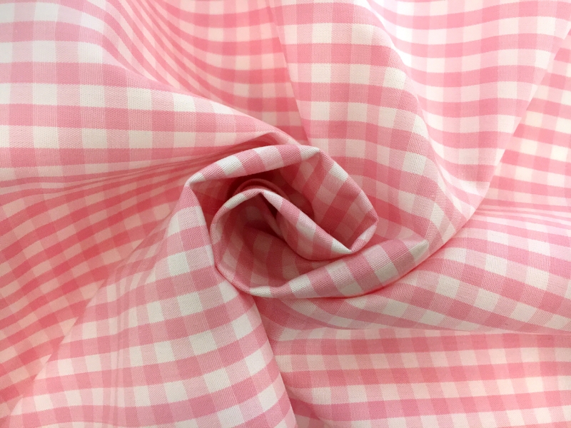 1/4" Cotton Gingham in Pink1