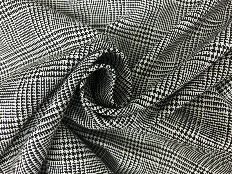 Cotton Glen Check in Black and White | B&J Fabrics
