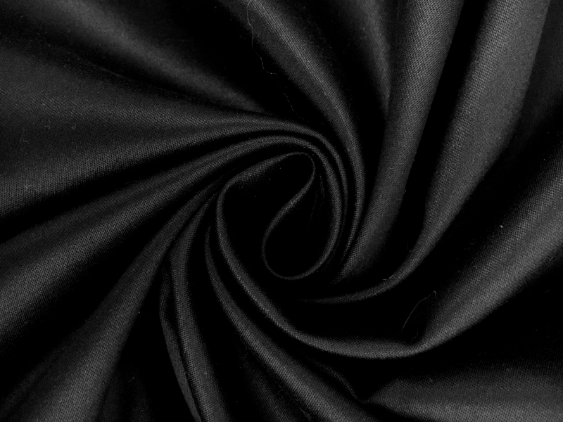 Italian Stretch Silk Satin in Black | B&J Fabrics