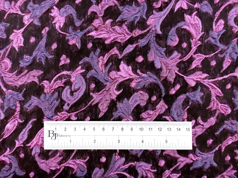 Metallic Brocade with Mixed Florals | B&J Fabrics