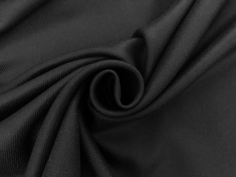 Extra Fine Cashmere Twill Jacketing in Black | B&J Fabrics