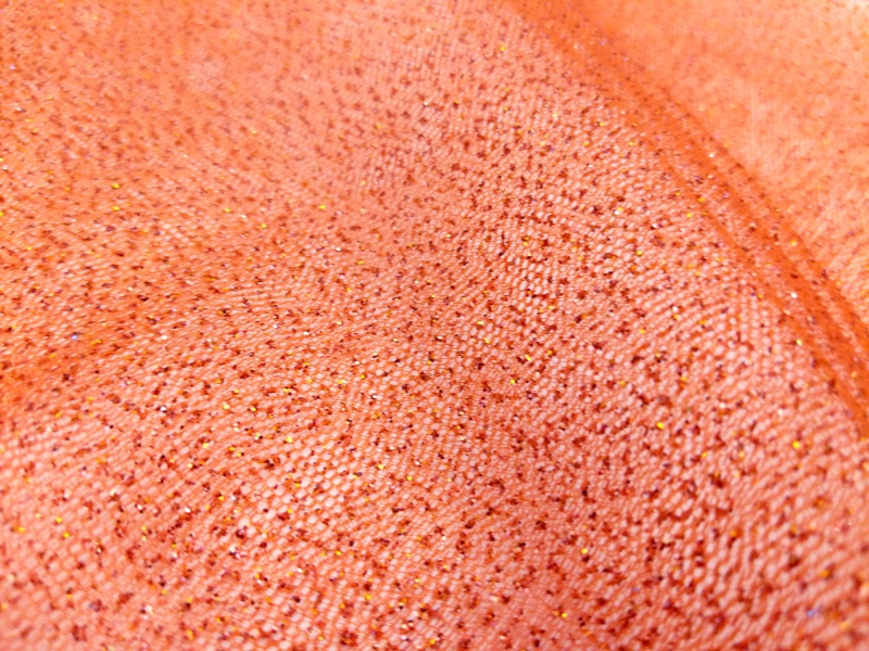 Glitter Tulle In Orange | B&J Fabrics