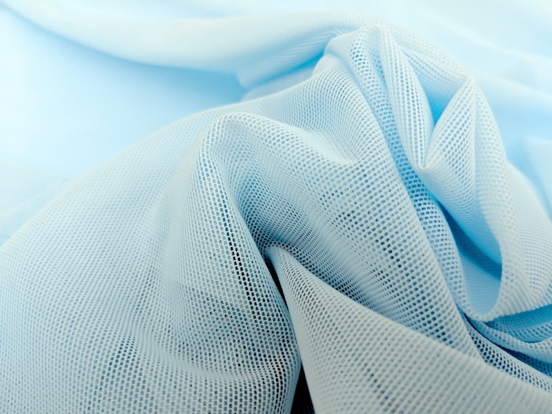 Stretch Tulle in Light Blue | B&J Fabrics
