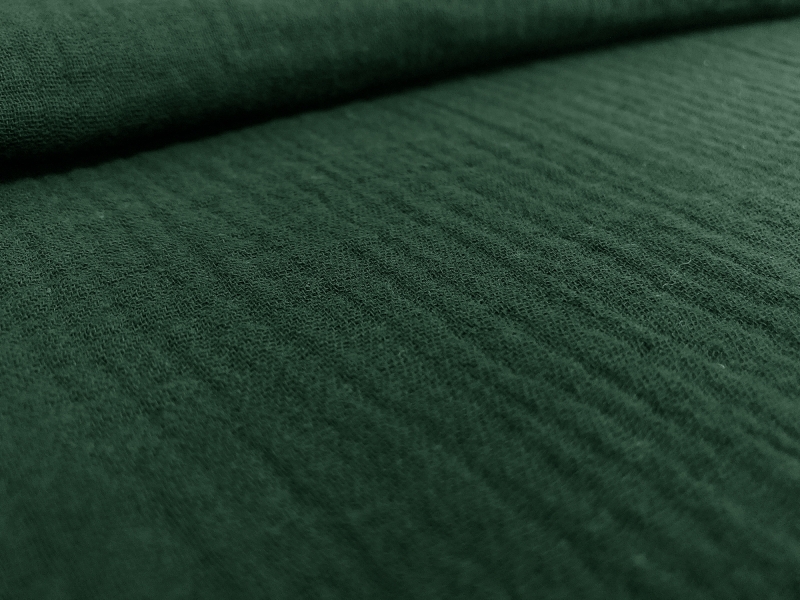 Cotton Double Gauze in Forest Green