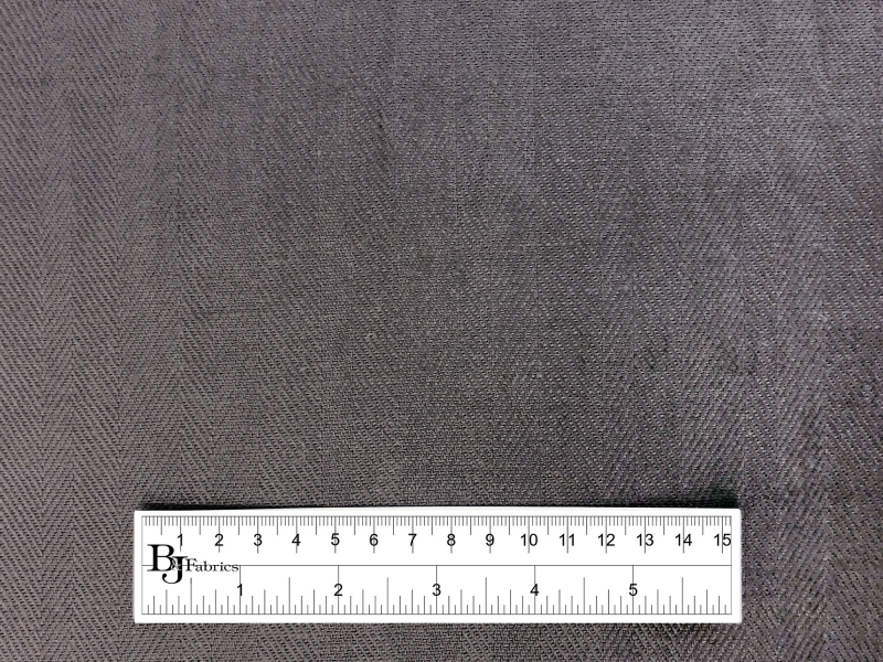 Upholstery Linen Herringbone in Smoke Grey | B&J Fabrics