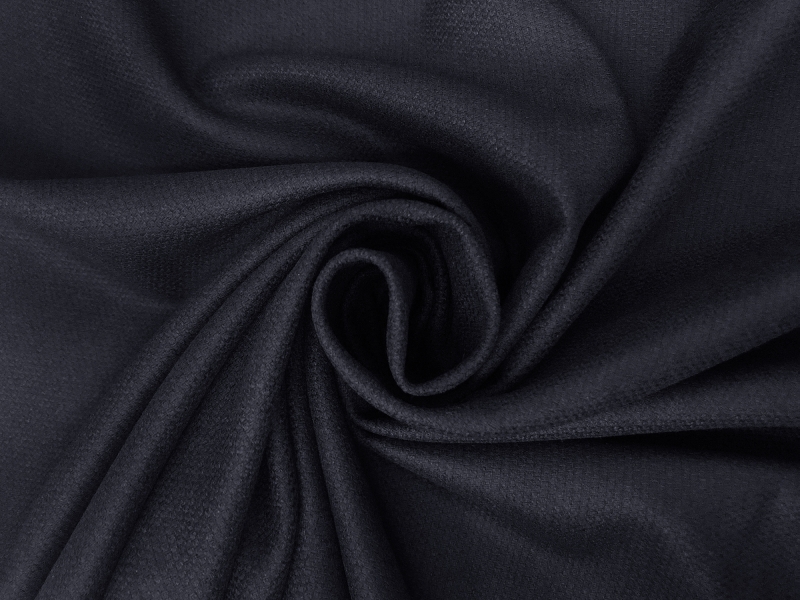 Super 180s Wool Cashmere Honeycomb Suiting in Navy | B&J Fabrics