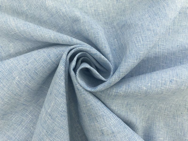 Yarn Dyed Linen Cotton Blend in Paris Blue | B&J Fabrics