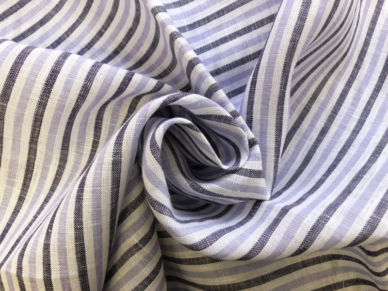 Sanforized Linen Stripe in Lavender | B&J Fabrics