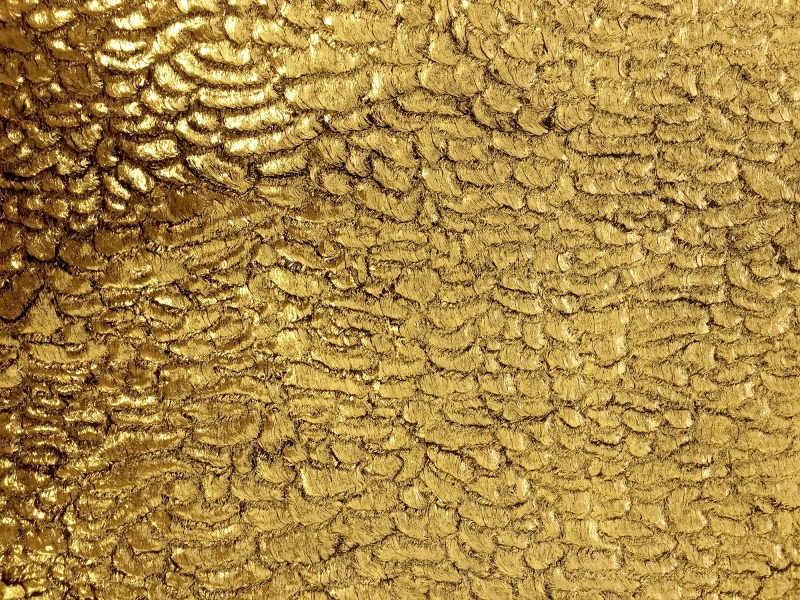 Laminated Persian Fur in Black and Gold | B&J Fabrics