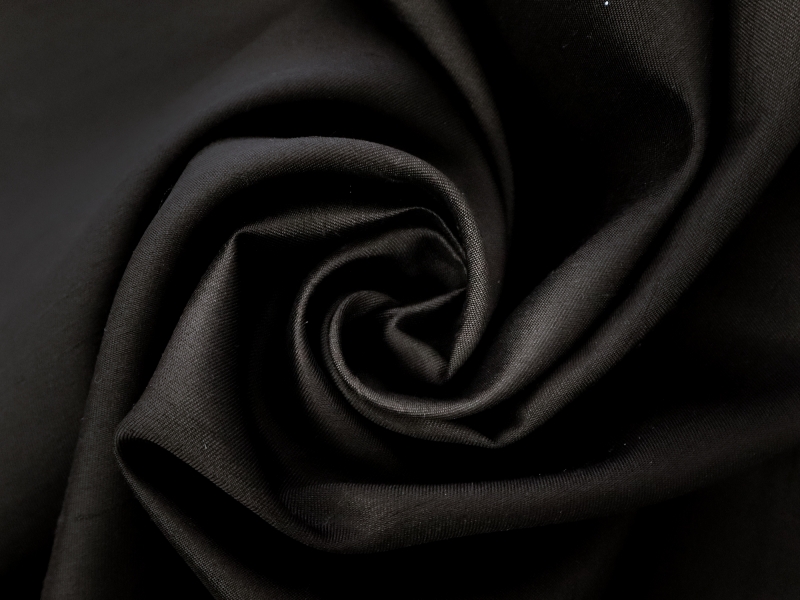 Calvin Klein Silk Shantung in Black | B&J Fabrics