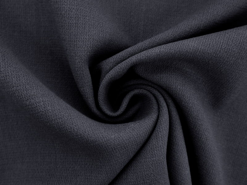 Stretch Wool Double Crepe in Charcoal | B&J Fabrics