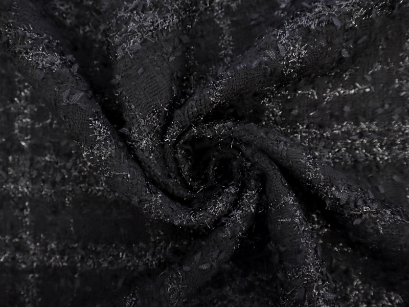 Couture Metallic Tweed in Black | B&J Fabrics