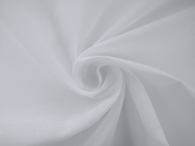 Poly Cotton Voile in White