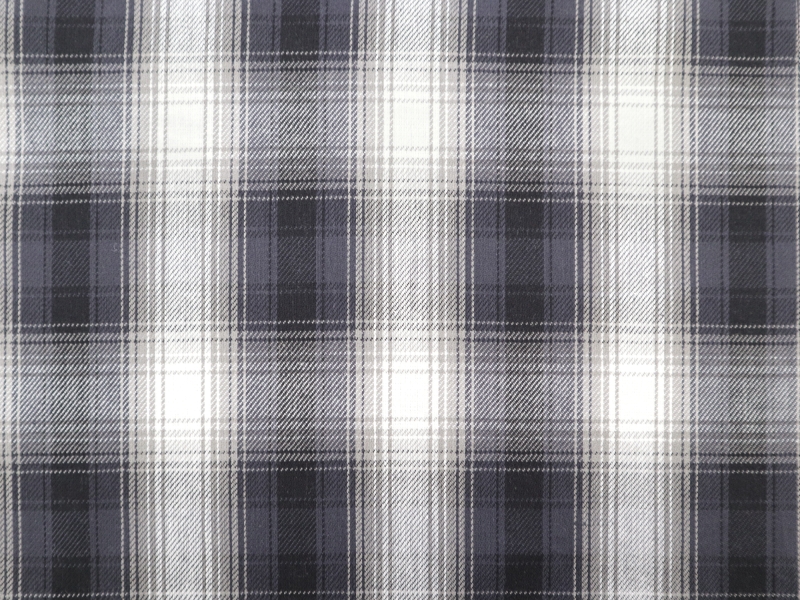 Cotton Twill Plaid in Warm Grey | B&J Fabrics
